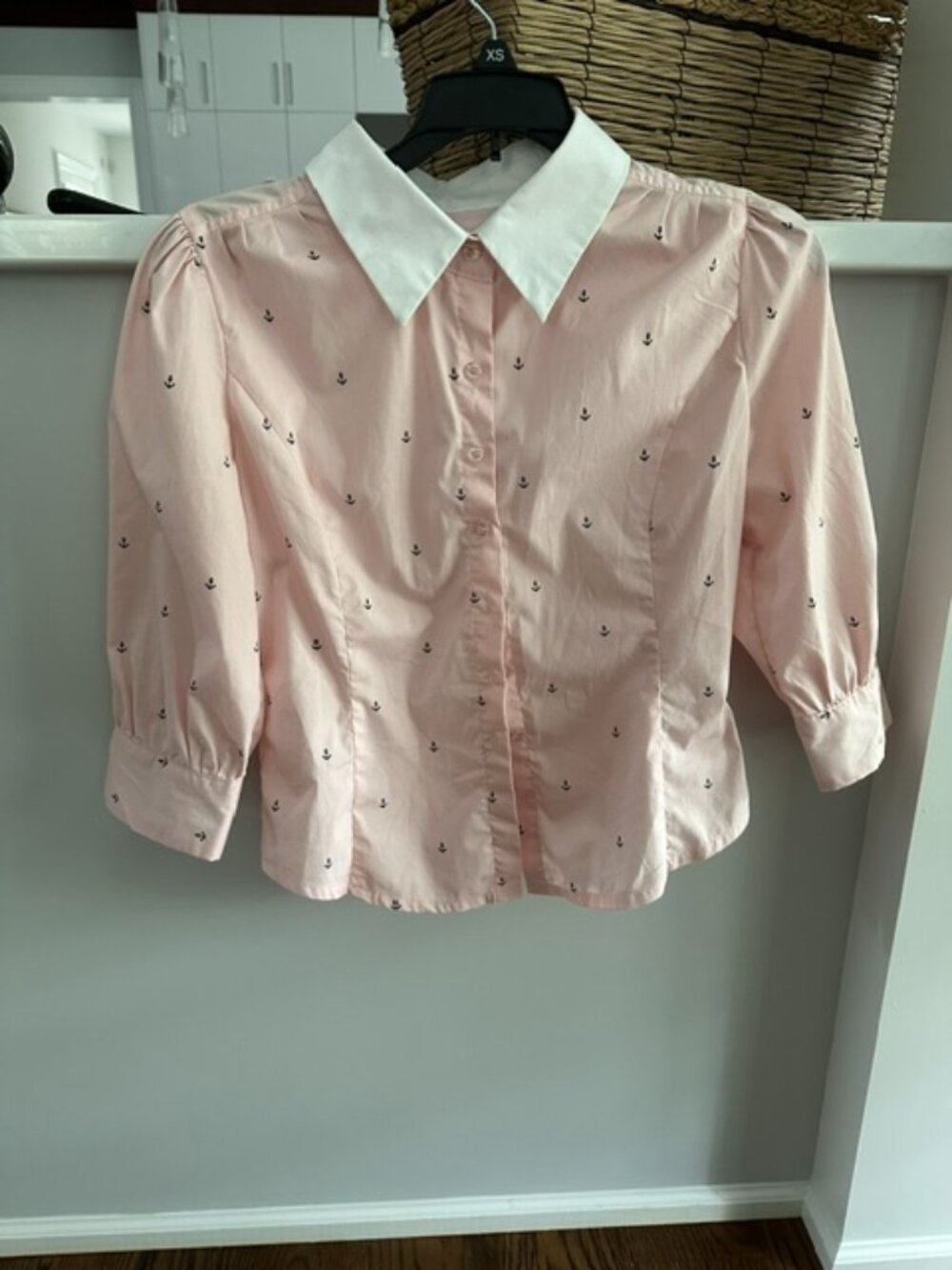 Light Pink Cotton Blouse Size XS